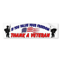 Thank A Vet bumper stickers