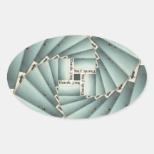 Thank You 28 Times Oval Sticker