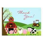 Thank You Animals Flat Card Personalised Announcement