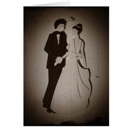 Thank You Antique Wedding Greeting Card
