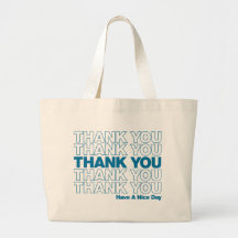 Thank You Bag Design - Blue