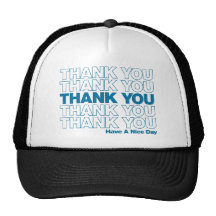 Thank You Bag Design - Blue Trucker Hats