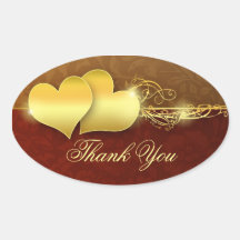 thank you beautiful golden design stickers