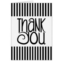 Thank You Black Stripes Card