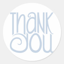 Thank You Blue Sticker
