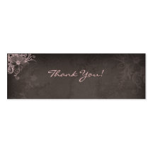 Thank You Bookmark Pink Brown Business Cards