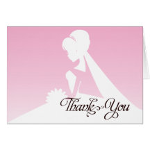Thank you Bridesmaid Pretty in Pink Wedding Card
