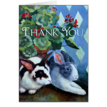 Thank You Card w/ Rabbits
