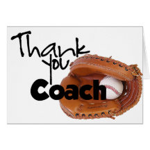 Thank You Coach, Baseball Greeting Card