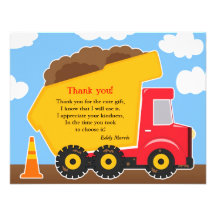 Thank You Construction Card Personalised Invitations