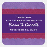 Thank You Double Lace Wedding Sticker