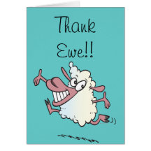 Thank You Ewe Pun Sheep Card
