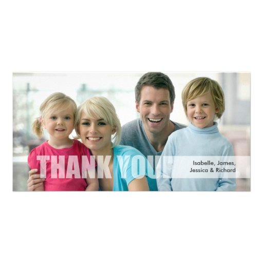 Thank You Family Photo Card