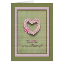 Thank You Flower Girl Greeting Cards
