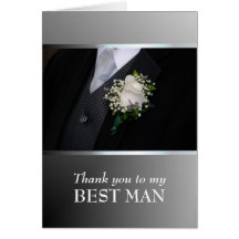 Thank you for being My Best Man - Customise Greeting Card