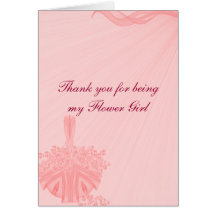 Thank You for Being My Flower Girl Greeting Card