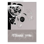 Thank you grey greeting card