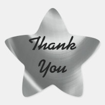 Thank You Heart Star Stickers