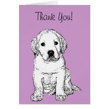 Thank You Labrador Puppy greeting card