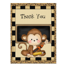 Thank You Monkey School Postcard