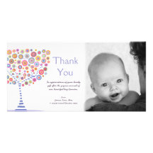 Thank You New Baby Arrival Gift Photocard Photo Card Template