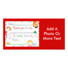 Thank You Note Customized Photo Card