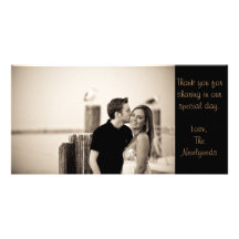 Thank you note photo card
