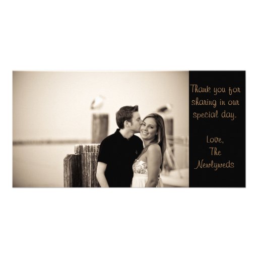Thank you note photo card