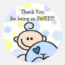 Thank You OH BOY Round Sticker