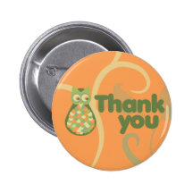 Thank You Owl Pinback Button