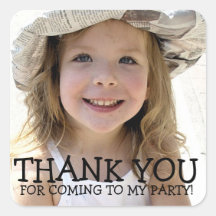 Thank You Photo Sticker for Kids Party