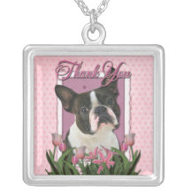 Thank You - Pink Tulips - Boston Terrier Jewelry
