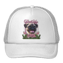 Thank You - Pink Tulips - Pug Hat