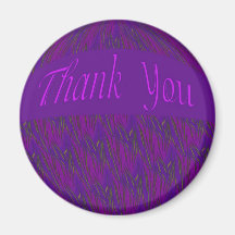 Thank you purple refrigerator magnet