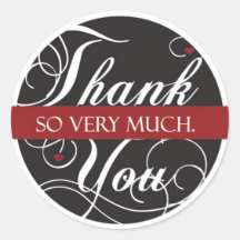 Thank you so very much round stickers