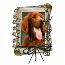 Thank You - Stone Paws - Irish Setter Photo Sculpture