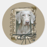 Thank You - Stone Paws - Weimeraner Stickers