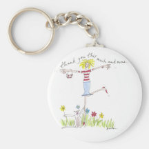 Thank you this much and more key fob keychain