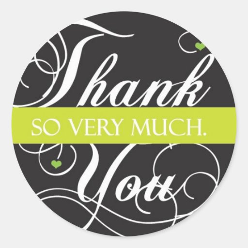 Thank you very much round sticker