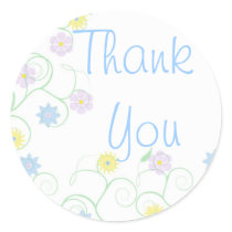 Thank you vine with blooms stickers