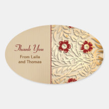 thank you vintage design sticker