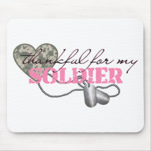 Thankful For My Soldier Mousemats