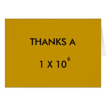 THANKS A MILLION - thank-you card