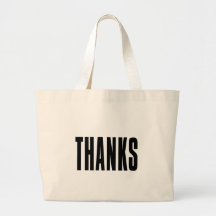 Thanks Black Canvas Bags