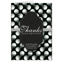 Thanks for Everthing Modern Moon Black+White Greeting Card