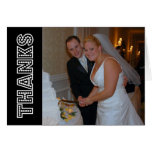 Thanks In Lights Thank You Notecard (Black)
