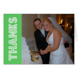 Thanks In Lights Thank You Notecard (Lime Green)