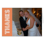 Thanks In Lights Thank You Notecard (Orange)