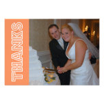 Thanks In Lights Thank You Notecard (Orange) Personalized Invite