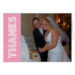 Thanks In Lights Thank You Notecard (Pink)